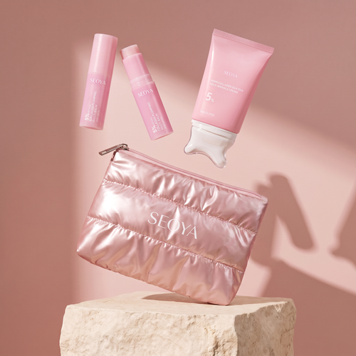 Le Rituel complet SEOYA, 2 sticks La Retouche, Le Lissage et La Trousse matelassée